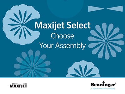 Choose your Micro Sprinkler assembly with Maxijet Select tool