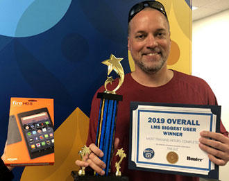 Tim Luz was announced as the “Overall Biggest User” for most training hours completed