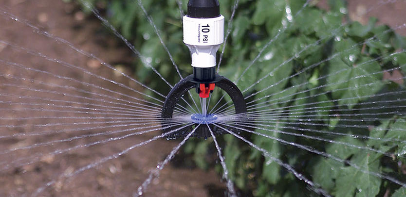 Super Spray has interchangeable deflector pad options to meet various irrigation requirements